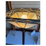 Tiffany Style Stained Glass Torchiere Floor Lamp