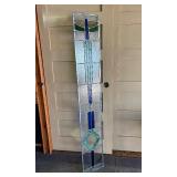 Large Vintage Frank Lloyd Wright Style Stained Glass Window