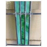 Large Vintage Frank Lloyd Wright Style Stained Glass Window