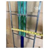 Large Vintage Frank Lloyd Wright Style Stained Glass Window