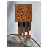 Antique Mission Oak Wall Clock w/Pendulum