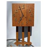 Antique Mission Oak Wall Clock w/Pendulum
