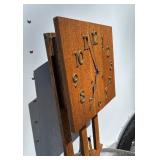 Antique Mission Oak Wall Clock w/Pendulum
