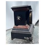 Ornate Antique Ingraham Mantel Clock w/Pendulum & Key