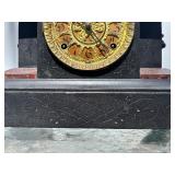 Ornate Antique Ingraham Mantel Clock w/Pendulum & Key