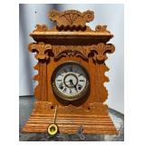 Very Nice Antique Ansonia Mantel Clock w/Pendulum & Key