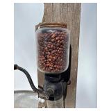 Antique Cast Iron Wall Mount Coffee Grinder