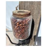 Antique Cast Iron Wall Mount Coffee Grinder