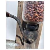 Antique Cast Iron Wall Mount Coffee Grinder