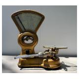 Excellent Old Vintage DETROIT Gold Postal Scale