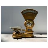 Excellent Old Vintage DETROIT Gold Postal Scale