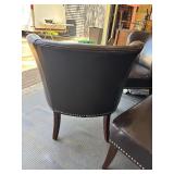 Set of 4 Curved Back Padded Club Chairs