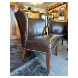 Set of 4 Curved Back Padded Club Chairs