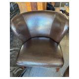 Set of 4 Curved Back Padded Club Chairs