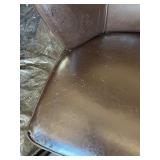 Set of 4 Curved Back Padded Club Chairs