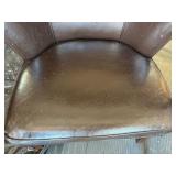 Set of 4 Curved Back Padded Club Chairs