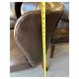 Set of 4 Curved Back Padded Club Chairs