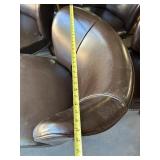 Set of 4 Curved Back Padded Club Chairs