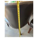 Set of 4 Curved Back Padded Club Chairs