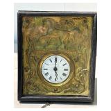 Very Nice Antique Mid 19th Century Wall Clock w/Horse Design