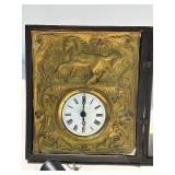 Very Nice Antique Mid 19th Century Wall Clock w/Horse Design