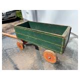 Small Vintage Painted Wood Wagon