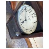 Large Antique New Haven Wall Clock w/Pendulum