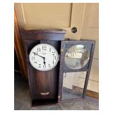 Large Antique New Haven Wall Clock w/Pendulum
