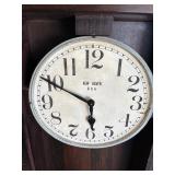 Large Antique New Haven Wall Clock w/Pendulum