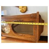 Very Nice Antique German Oak Wall Clock w/Pendulum & Key