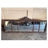 Ornate Antique 5 Panel Buffet Mirror