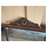 Ornate Antique 5 Panel Buffet Mirror
