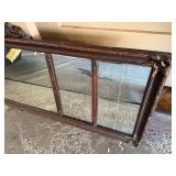 Ornate Antique 5 Panel Buffet Mirror
