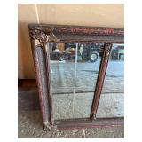 Ornate Antique 5 Panel Buffet Mirror