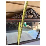 Ornate Antique 5 Panel Buffet Mirror