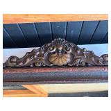 Ornate Antique 5 Panel Buffet Mirror