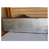 Ornate Antique 5 Panel Buffet Mirror