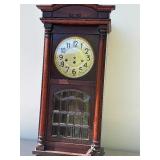 Excellent Quality Vintage German Wall Clock w/Pendulum & Key