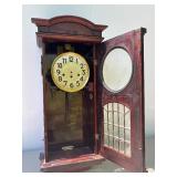 Excellent Quality Vintage German Wall Clock w/Pendulum & Key
