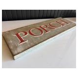 Galvanized Metal PORCH Decor Sign