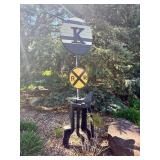 Original Antique Iron Railroad Crossing