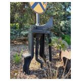 Original Antique Iron Railroad Crossing