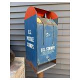 Vintage Postage Stamp Machine w/Stand