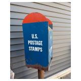 Vintage Postage Stamp Machine w/Stand