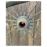 Matching Pair of Antique Iron Wagon Wheels - 53"