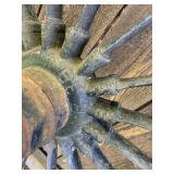 Matching Pair of Antique Iron Wagon Wheels - 53"