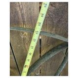 Matching Pair of Antique Iron Wagon Wheels - 53"