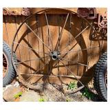 Antique Iron Wagon Wheel - 44"