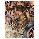 Antique Iron Wagon Wheel - 44"