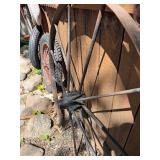 Antique Iron Wagon Wheel - 44"